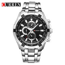 Curren quente relógios de quartzo masculino relógio analógico relógio de pulso de negócios de luxo para masculino relogio masculino 8023 2024 - compre barato