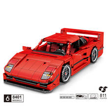 technical Italia horse logo super sport car Ferra F40 building block bricks model pull back vehicle toys collection for gifts 2024 - buy cheap