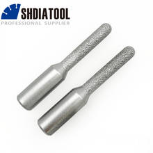 SHDIATOOL 2pcs 8mm straight cutter ball end for stone, Vacuum brazed diamond router bits 12.7mm shank for edge profile No.3 2024 - buy cheap