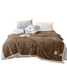 Manta de cama quente de inverno com cashmere, roupa de cama para recém-nascidos xadrez, confortável para dormir 2024 - compre barato
