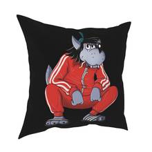 Nu Pogodi-funda de almohada Squat Wolf para decoración del hogar, cojines rusos, almohada de doble cara con estampado informal 2024 - compra barato