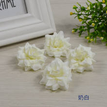 10Pcs Gold Mini 4.5cm Silk Rose Fake Flower Heads DIY Scrapbooking Cheap Garland Artificial Flowers for Home Wedding Decorative 2024 - buy cheap