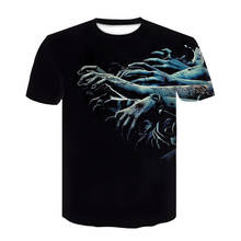 2020 new arm T-shirt men's T-shirt summer personality black T-shirt punk skull horror arm T-shirt 2024 - buy cheap