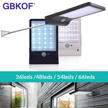 GBKOF-farola Solar con Sensor de movimiento PIR, lámpara de pared Con 3 modos, impermeable, ahorro de energía, para patio, camino, hogar y jardín, 36LED 2024 - compra barato