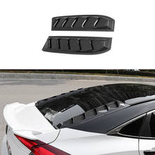 For Honda Civic 10th Gen Sedan 2016-2020 Accessories Rear Back Side Window Louvers Shutters Blinds Cover Trim 2pcs Car Styling 2024 - buy cheap