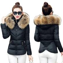 Casaco de inverno feminino, jaqueta tipo parca 2021 plus size com capuz 2024 - compre barato