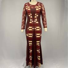 S-5XL Plus Size African Long Dresses For Women 2020 African Clothes Africa Lace Dashiki Ladies Clothing Ankara Africa Dress 2024 - buy cheap