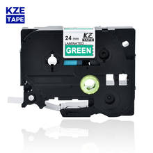 24mm Tze755 Write on Green Laminated Label Tape Cassette Cartridge label ribbon tze tape Tze-755 tze 755 tze755 for P-touch PT 2024 - buy cheap