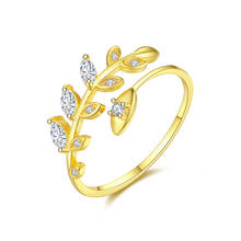 Anillo ajustable de Plata de Ley 925 para mujer, joyería fina ajustable, anillo de boda, Natural Nuevo 2024 - compra barato