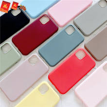 Capa de celular para iphone estilo candy color, capa fina de silicone macio para iphone 11 pro max 5 75 se 6 6s 7 8 plus 10 xr xs x 2024 - compre barato