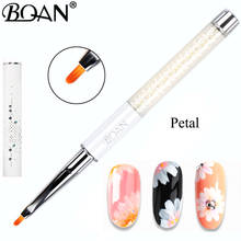 BQAN лепестковая Кисть для ногтей для самостоятельного наращивания УФ-геля акриловая кисть для ногтей с плоским наконечником ручка для рисования ногтей инструменты для маникюра Стразы ручка 2024 - купить недорого