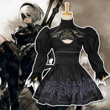 Automata 2B Cosplay Anime Women Costume Set Outfit Yorha Disguise Dress Fancy Halloween Girls Party Black Suit 2024 - buy cheap