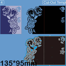 Corte de metal dados cartão de saudação arranjo de flores novo scrapbook decoração modelo de gravação diy cartão de papel artesanato 135*95mm 2024 - compre barato