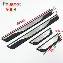 for peugeot 5008 accessories 2017 2018 2019 suv gt Door Sill Scuff Plate Trim Plates 2024 - buy cheap