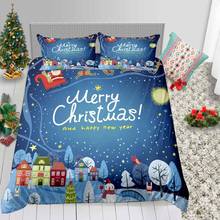 Thumbedding Christmas Print Bedding Set King Size Funny Duvet Cover Queen Twin Full Single Western Festival Decoration Bed Set 2024 - buy cheap