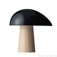 Luminária de mesa decorativa, lâmpada de mesa moderna com cogumelo, design nórdico para sala de estar, quarto, hotel, led 2024 - compre barato