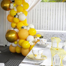 Желтые воздушные шары Свадебный Шар АРКА День рождения воздушные шары для украшения латексные воздушные шарики для гелия оптовая продажа 2024 - купить недорого
