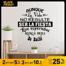 Spanish Elegant Text ser la fiesta Text Home Decor Vinyl Wall Stickers For Kids Rooms Decoration Art Decor Wallpaper 2024 - buy cheap