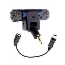 Стереомикрофон с разъемом 3,5 мм и USB-кабелем адаптера, совместимым с GoPro hero 3/3 +/4, спортивной камерой, смартфоном 2024 - купить недорого