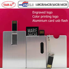 10pcs Metal Credit Card USB Flash Drive 32G Pendrive 64GB 128GB USB Stick 16G 8G Memory stick Bank Card Pen Drive (Custom logo) 2024 - buy cheap
