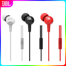 Original JBL C100Si 3.5mm Wired Stereo Earphones Deep Bass Music Sports Headset Gaming Earbuds Handsfree with Microphone 2024 - купить недорого