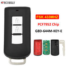 2 кнопки дистанционного ключа FSK 433 МГц ID46 PCF7952 чип G8D-644M-KEY-E для Mitsubishi ASX Outlander с аварийной вставкой 2024 - купить недорого