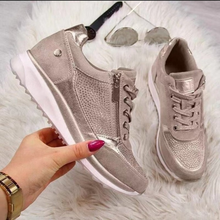 Women Casual Shoes New Fashion Wedge  Flat Shoes Zipper Lace Up Comfortable Ladies Sneakers Female Vulcanized Shoes 2024 - buy cheap