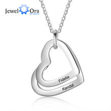 Personalized Heart Necklace with 2 Names Custom Engraved Necklace Anniversary Christmas Gift for Wife (JewelOra NE103939) 2024 - buy cheap
