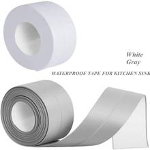 PVC  Colorful Crack Tape For Bathroom and Kitchen Anti-mildew Waterproof Sealing Sink Tape Decoration Border Self-adhesive Tape 2024 - buy cheap