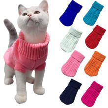Pet Dog Cat Clothing Winter Autumn Warm Cat Knitted Sweater Jumper Puppy Pug Coat Clothes Pullover Knitted Shirt Kitten Clothes 2024 - купить недорого
