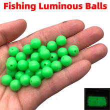 100/500PCS Fishing Bead Stopper Stops Carp Tackle Lure Accessories Rig hard ABS Luminous Float Balls Light Glowing Rigging Beads 2024 - buy cheap