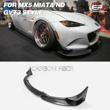 For Mazda MX5 Miata ND GVT3 Style Carbon/Glass Fiber Front Lip Aero Body Kit Trim For MX5 Miata Tuning FRP Front Lip Racing 2024 - buy cheap