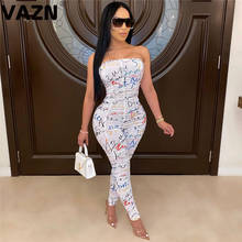 VAZN New Summer 2020 Tie Dye Print Colorful Sexy Jumpsuits Sleeveless Strapless Rompers Party Going Out Age Reduction 2024 - buy cheap