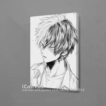 Shoto Todoroki Sketch BNHA My Hero Academia MHA decoración impresiones en lienzo decoración del hogar sala de estar dormitorio póster pintura arte de pared 2024 - compra barato