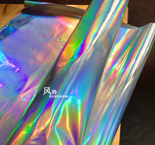 Silver TPU Fabric PVC Rainbow Reflective DIY Waterproof Raincoat Background Plastic Decor Bags Clothes Designer Fabric 2024 - buy cheap