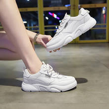 Женские кроссовки на толстой платформе, сетчатые дышащие, повседневная обувь на плоской толстой подошве, на шнуровке 2024 - купить недорого