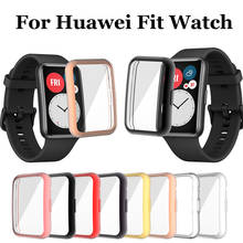 TPU Soft Protective CaseFor Huawei Watch Fit Cases Full Screen Protector Cover Shell Bumper Plated Cases For Huawei Fit Watch 2024 - buy cheap