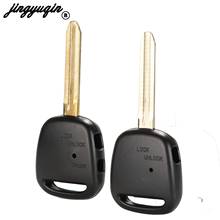 jingyuqin 1/2 Side Button Car Remote Key Shell For TOYOTA Carina Estima Harrier Previa Corolla Celica Key Case Uncut TOY43 Blade 2024 - buy cheap