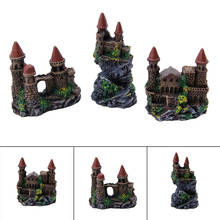 1Pc Aquarium Polyresin Tower Castle Ornament Fish Tank Decoration Accessories HX6D 2024 - buy cheap