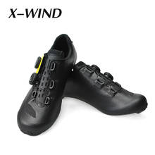 X WIND-zapatos de bicicleta de carretera de carbono para hombre, zapatillas atléticas transpirables con bloqueo para ciclismo profesional 2024 - compra barato