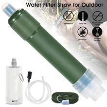 Purificador de agua físico portátil para exteriores, filtro de agua de supervivencia, sistema de filtración de paja para acampada, 1 Juego 2024 - compra barato