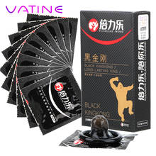 VATINE 10Pcs/Box Black Ultra Thin Condom Latex Condoms Penis Sleeve Delay Ejaculation Adult Sex Products for Men 2024 - buy cheap