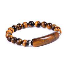 BOEYCJR 5 Styles Available Natural Tiger Eye Stone Beads Bangles & Bracelets Handmade Jewelry Energy Bracelet for Women or Men 2024 - buy cheap