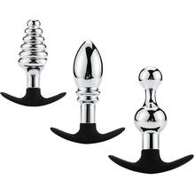 Underwear outdoor large size  metal  silicone anal beads butt plug dildo vaginal g spot SM insert sex toy for men women 2024 - buy cheap