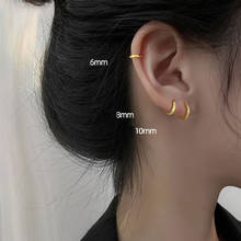 Simple Ear Bone Hoop Earrings Punk Hip-Hop Small Hoop Earrings For Women Gold Silver Color Tiny Round Earrings 2024 - buy cheap