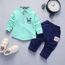 Baby Boy Clothes 2019 Korean Leisure Long Sleeved Shirts Tops + Pants Infant Clothing Kids Bebes Jogging Suits Christmas Outfit 2024 - buy cheap