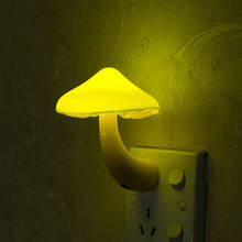 Lámpara Led nocturna con Sensor, luz amarilla con forma de seta para habitación de niños, mesa y cama, luces de noche con Control de iluminación 2024 - compra barato