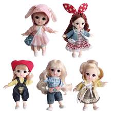 16CM Beauty Girl BJD Simulation Doll Moveable Joint Dolls Cute Handmade Play House Cute Long Hair 3D Eyes Girl Toy 2024 - buy cheap