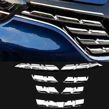 Para renault kadjar 2016-2018 7 pçs abs chrome frente do carro capô grille grill capa decorativa guarnição estilo do carro acessórios 2024 - compre barato