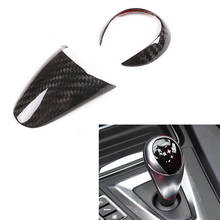 Real Carbon Fiber Car Gear Shift Knob Head Decoration Cover Trim Stickers For BMW M3 2014 2015 2016 2017 2018 2019 Car Styling 2024 - buy cheap